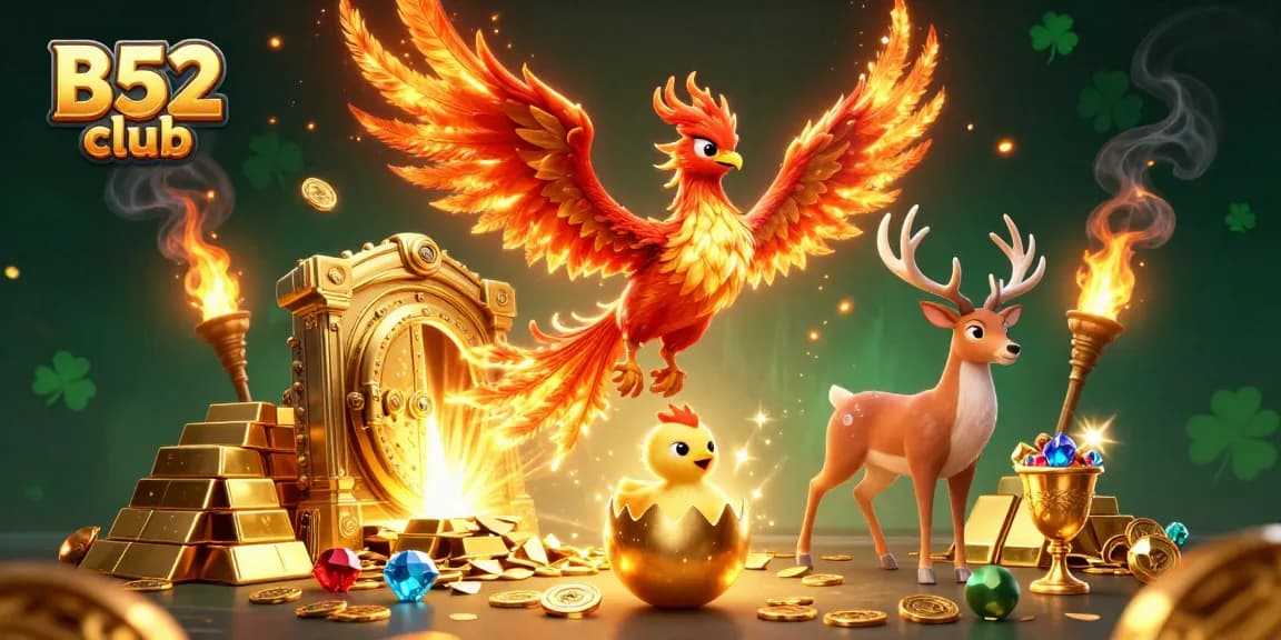 Experience thrilling wins at B52 club with golden treasures, vibrant characters, and dynamic action.