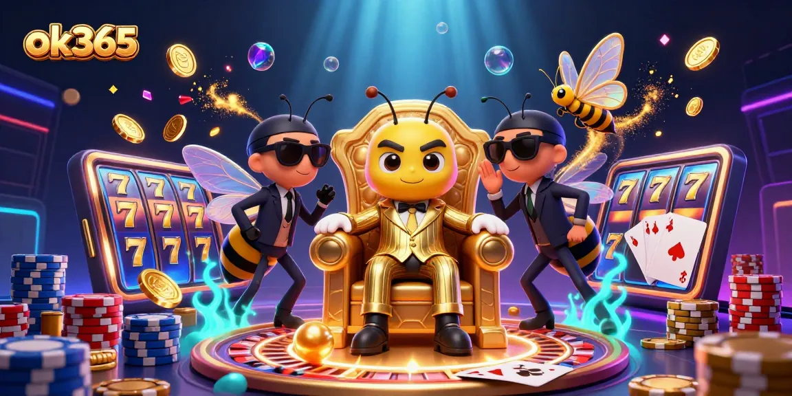 Experience thrilling slot action with ok365 in a vibrant casino scene.