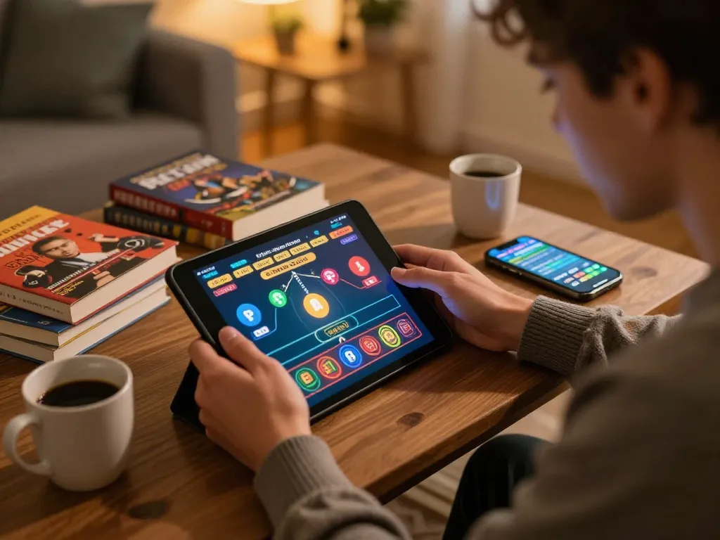 Sapporo-dogscafe players engaging in online gambling strategies at home.