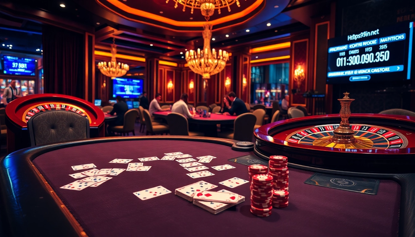 Engage in thrilling gameplay at https://89bet.in.net/ with vibrant poker and casino table visuals.