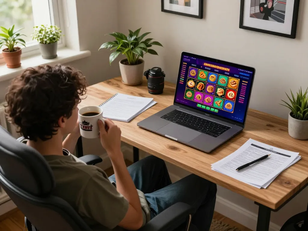 Engaging online gaming session on https://da88at.com/ with colorful interface and cozy atmosphere.