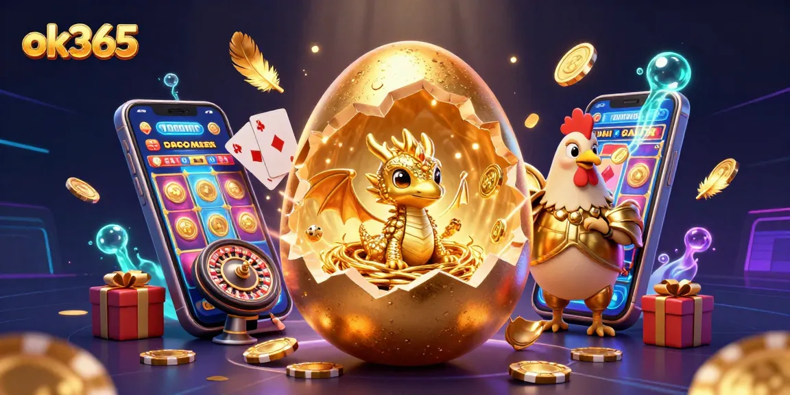 Experience thrilling gambling adventures at ok365 with a golden dragon and vibrant casino elements.