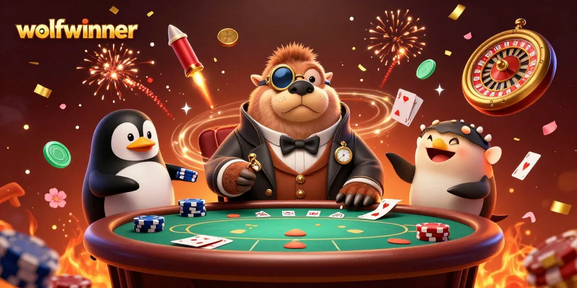 Experience the thrilling bluff at wolfwinner's underwater poker table with vibrant casino elements.