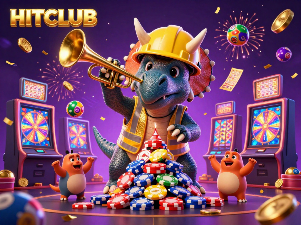 Engage in exciting games at HITCLUB with colorful elements from lottery and casino visuals.