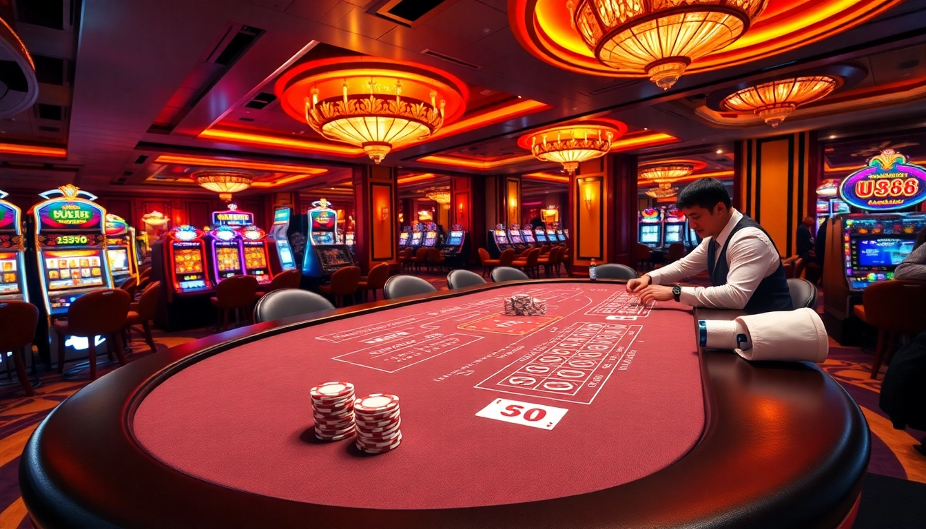 Experience the thrill of betting at U8888 with vibrant casino tables and engaging gameplay.