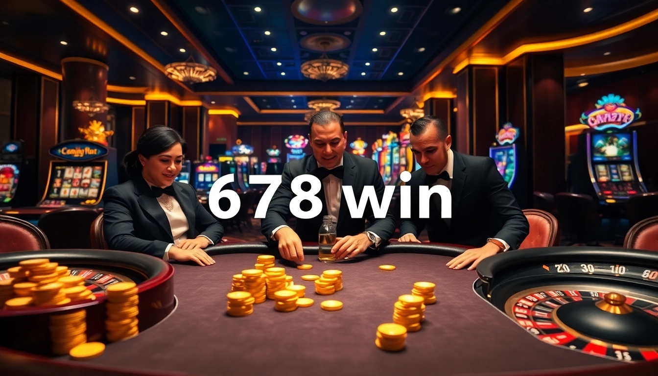 Experience thrilling gameplay at 678win with poker chips flying during a high-stakes table match.