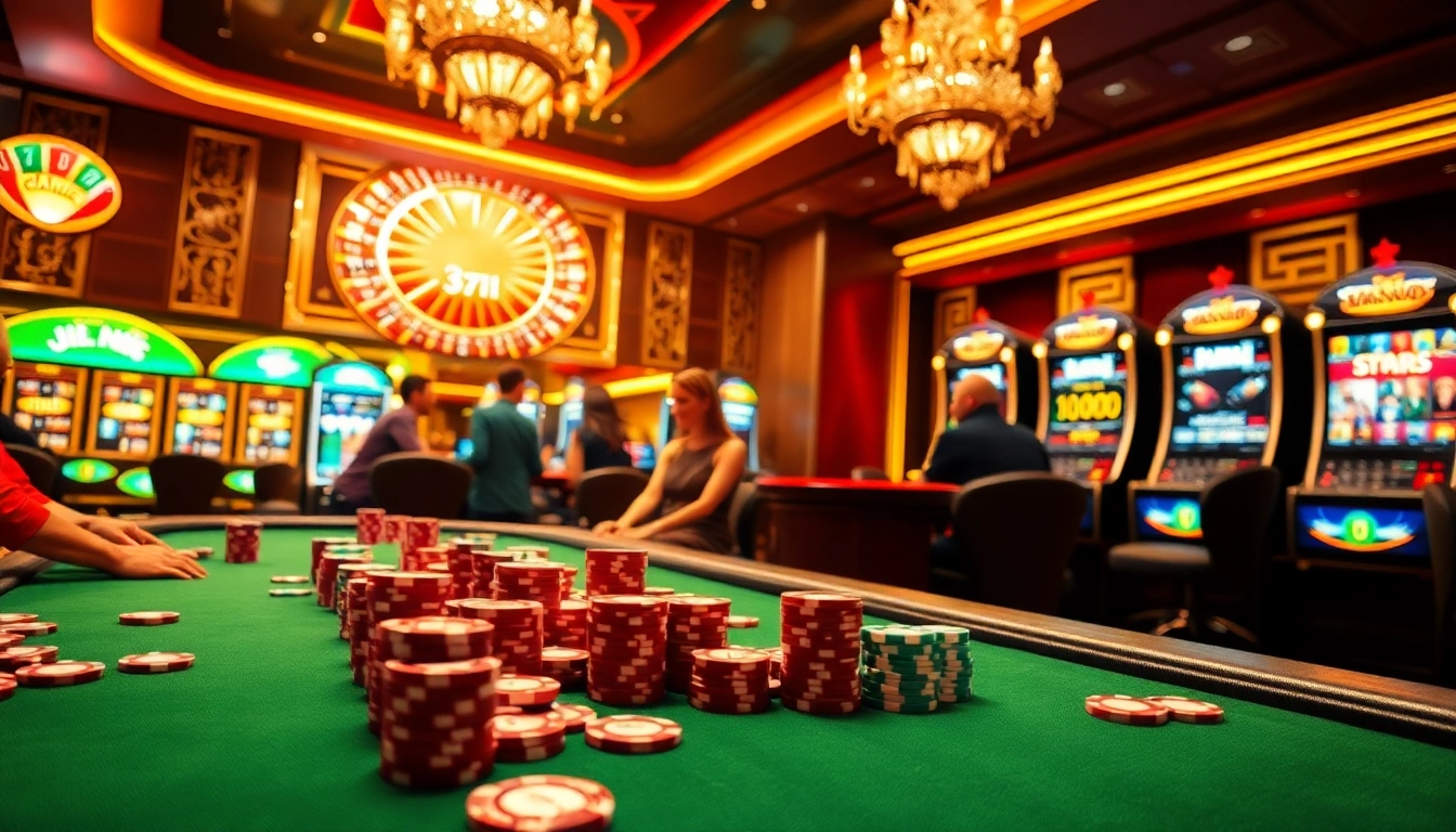 Experience thrilling casino action at Jl111.life with vibrant poker tables and winning slot machines.