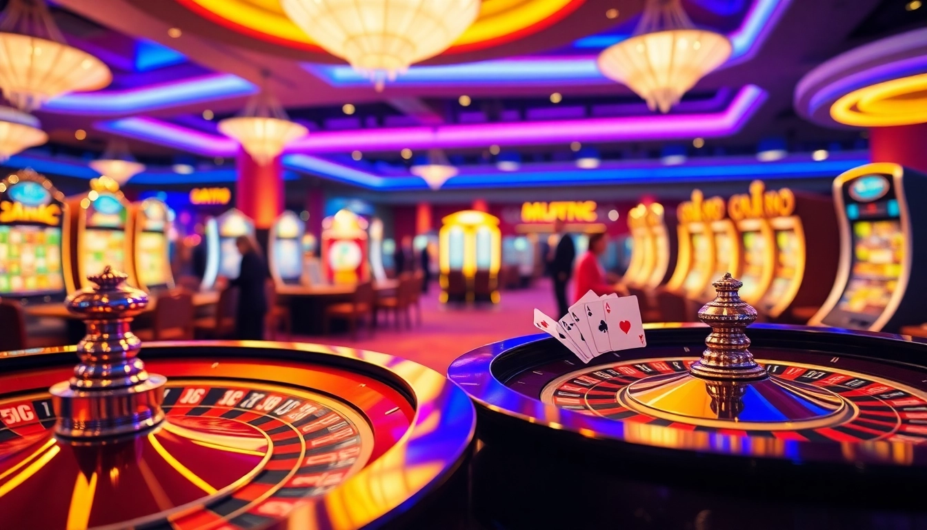 Experience exhilarating gameplay at MM88 COM with vibrant casino visuals showcasing games and excitement.