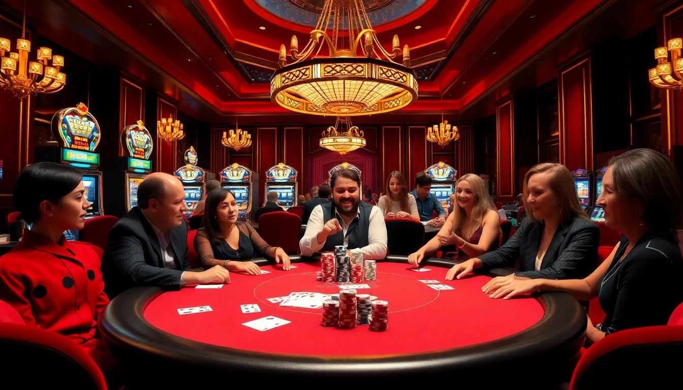 Experience high-stakes poker at bdtk66.blog, surrounded by excitement and luxury.