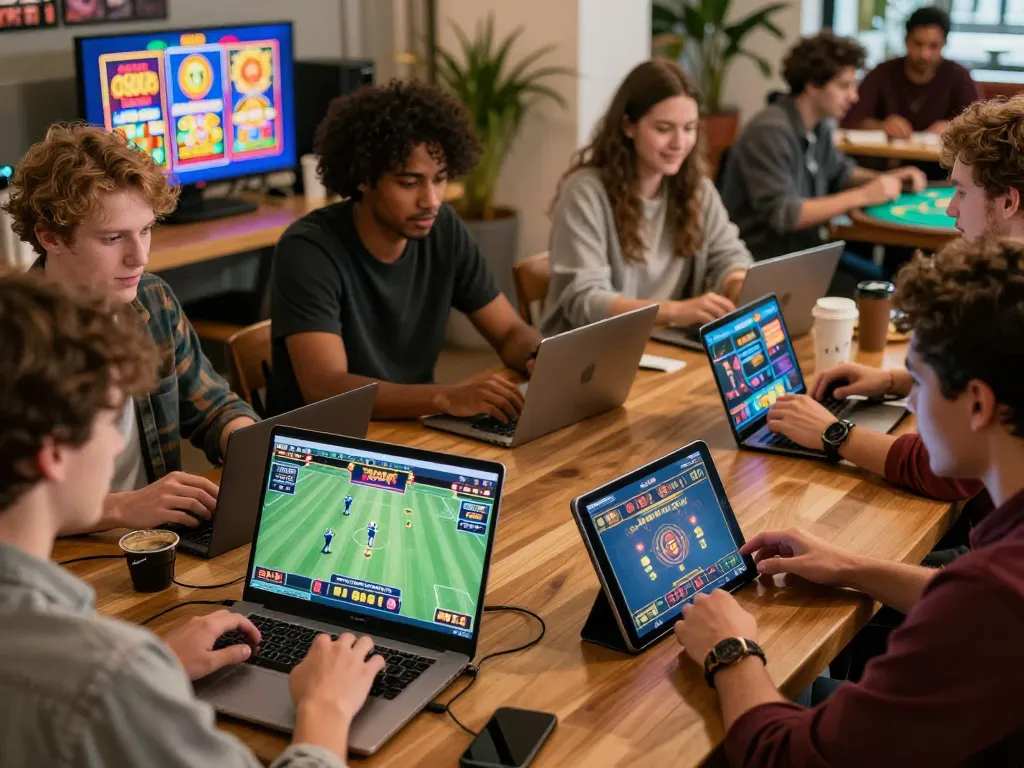 Players enjoying MM88 online betting in a vibrant gaming environment.